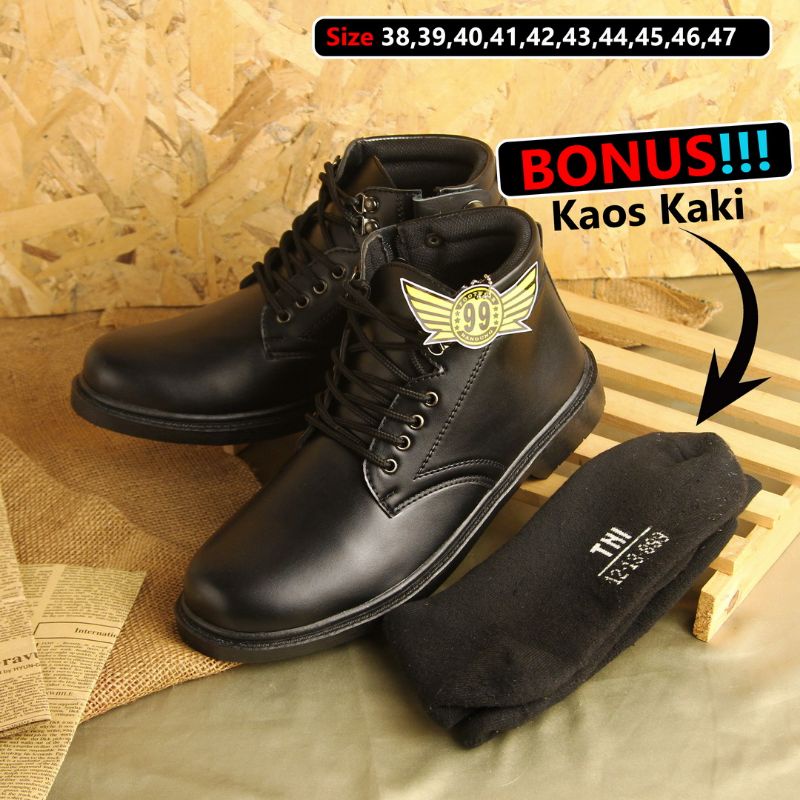 Jual SEPATU PDH PRIA DINAS POLISI POLRI TNI SECURITY RESMI PANTOFEL