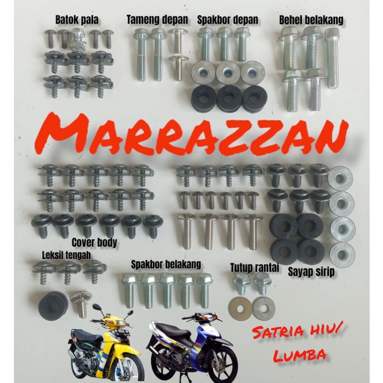 Jual Baut Fullset Body Suzuki Satria Hiu Satria Lumba Shopee Indonesia