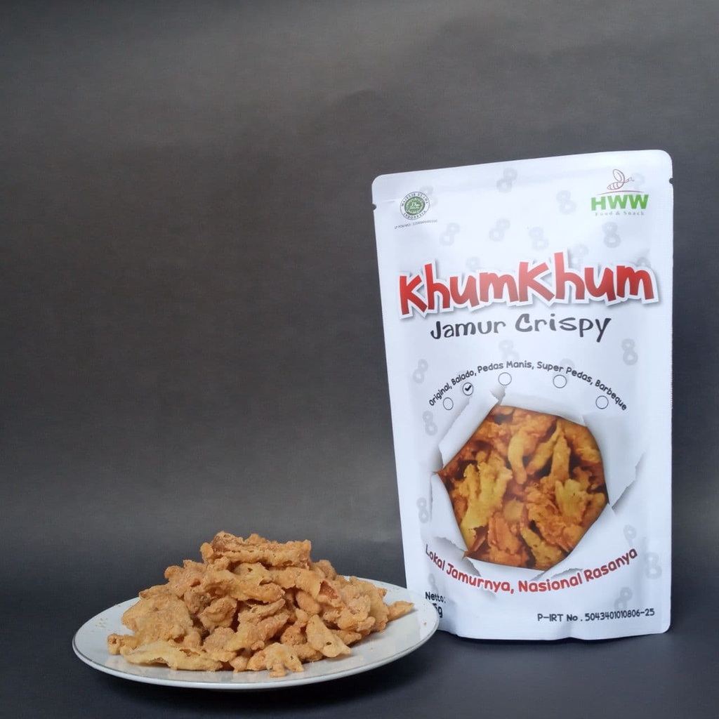 Jual KhumKhum Jamur Crispy Mushroom Balado 75 Gram Khum Halal MUI