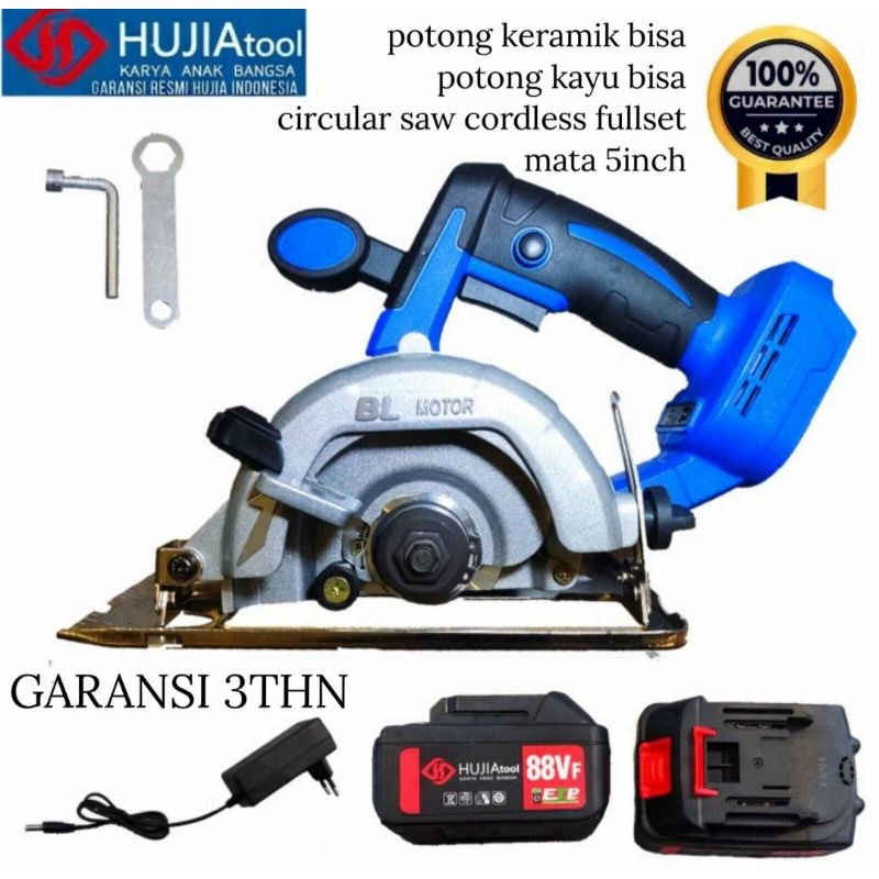 Jual Mesin Gergaji Kayu Circular Saw Cordless Baterai Sirkel Potong