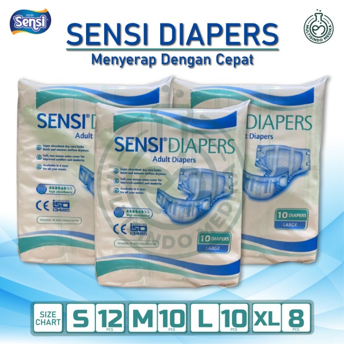 Jual SENSI DIAPERS Adult Diapers Popok Dewasa Size S M L XL Shopee