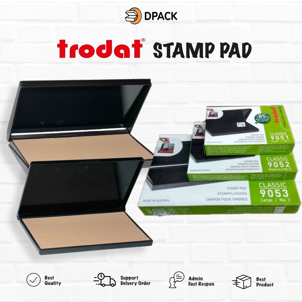 Jual STAMP PAD CLASSIC BANTALAN TINTA STEMPEL MANUAL TRODAT ORIGINAL