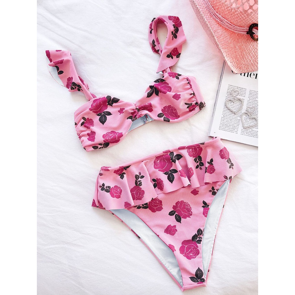 Jual Preorder Set Seksi Bikini Pinggang Tinggi Pakaian Renang