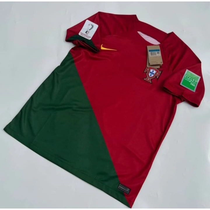 Jual Jersey Baju Bola Portugal Home Full Patch World Cup Qatar