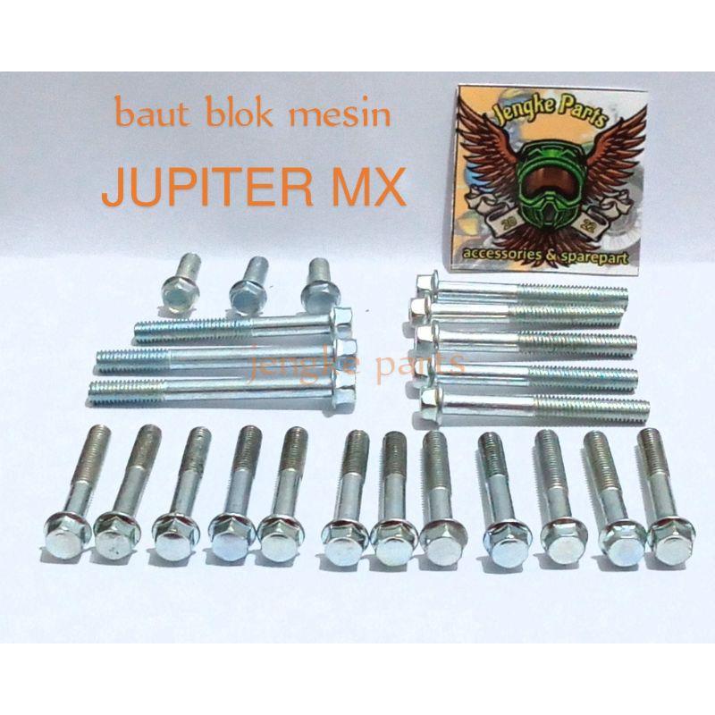 Jual Baut Blok Mesin Jupiter Mx Old Lama Blok Kiri Dan Kanan Shopee