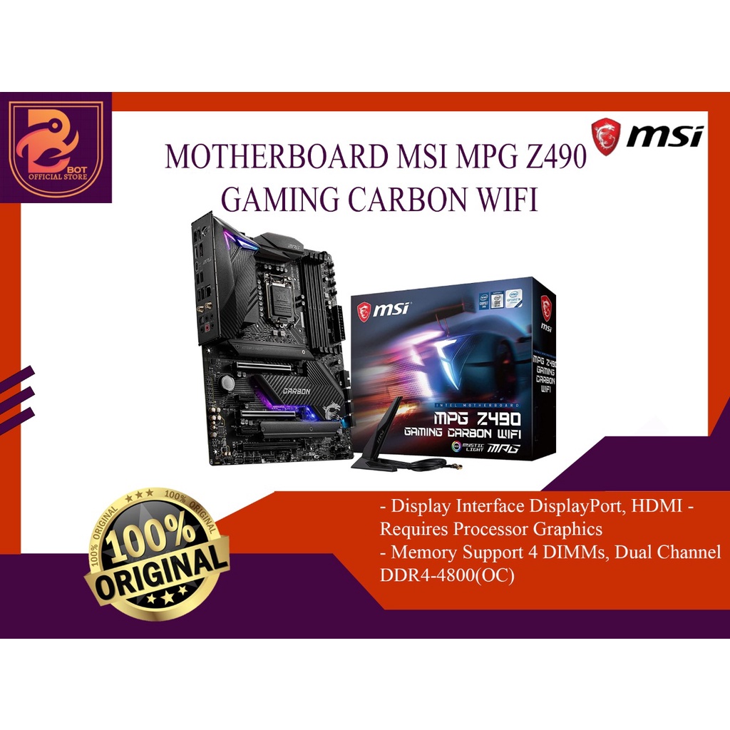 Jual Msi Mpg Z Gaming Carbon Wifi Motherboard Msi Original Garansi