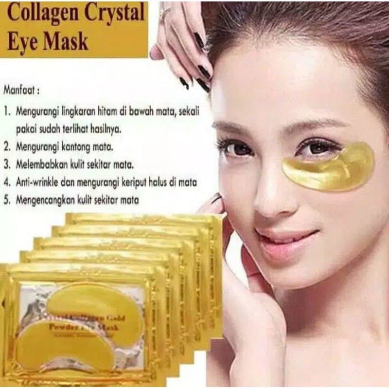 Jual Pasang Masker Mata Collagen Crystal Gold Eye Bag Mask Eyemask