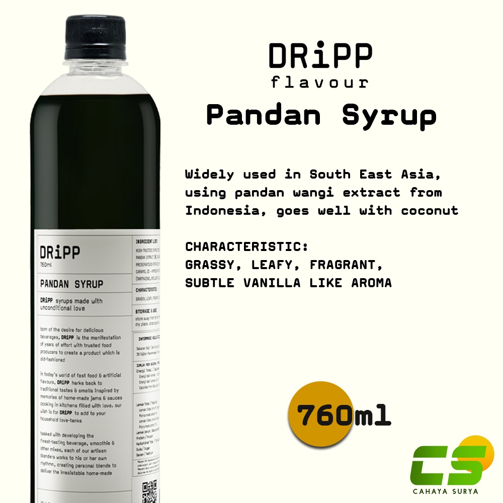 Jual Dripp Sirup Syrup Pandan Syrup 760 Ml Sirup Pandan