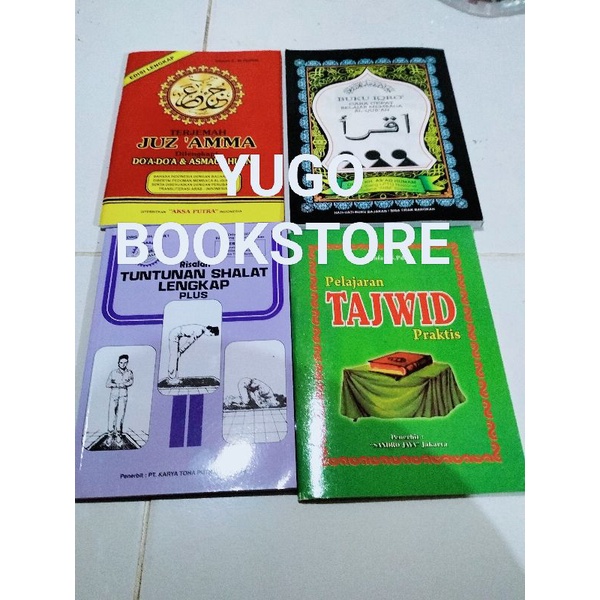 Jual 4 PAKET BUKU AGAMA IQRO BANDEL BESAR TUNTUNAN SHALAT LENGKAP BSR