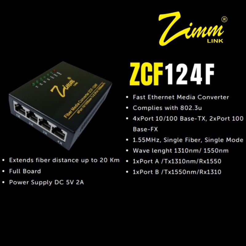 Jual Media Converter Zimmlink Zcf F Fo Sc Ab To Lan Mbps