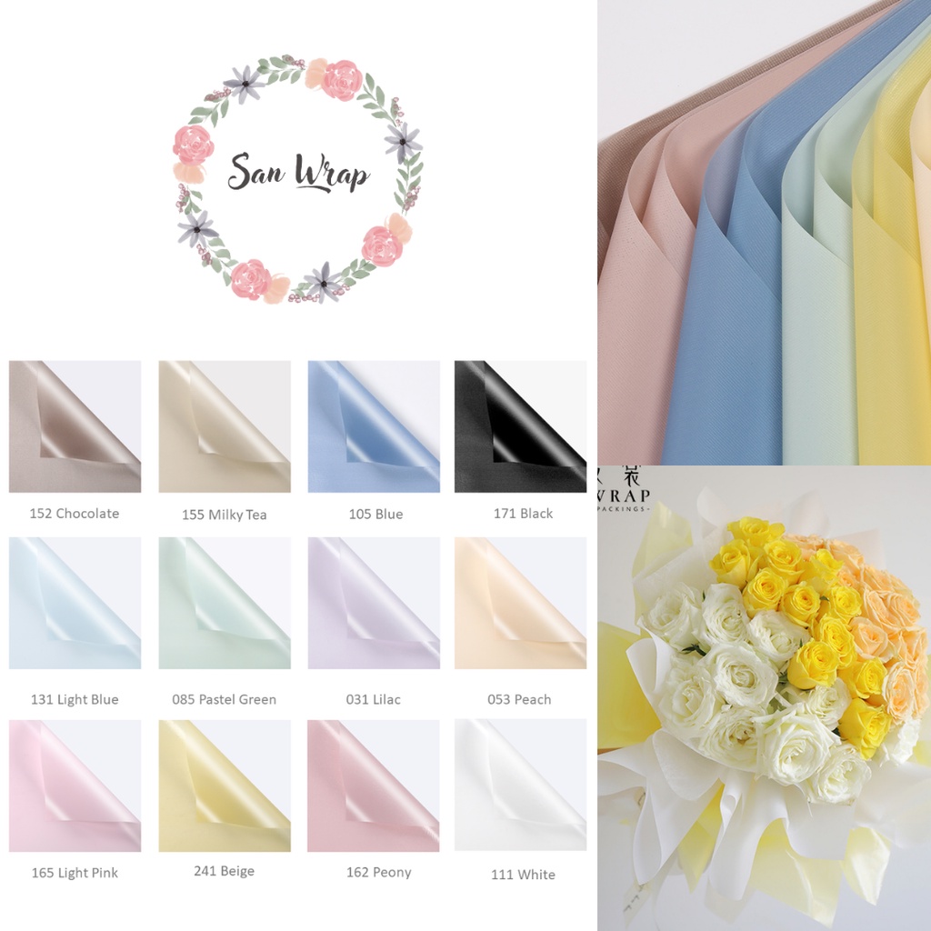 Jual Lembar Flower Wrapping Paper Varian Gliter Blink Premium