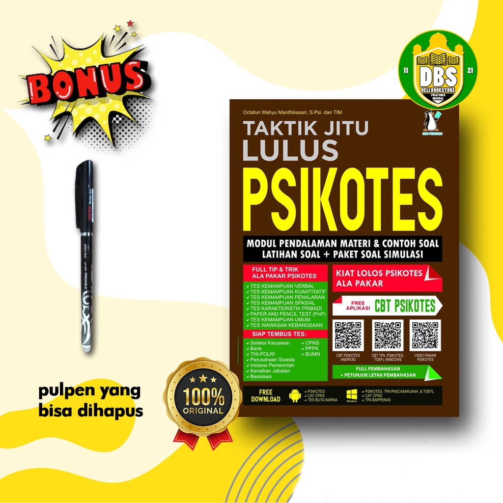 Jual BUKU PSIKOTES TAKTIK JITU LULUS PSIKOTES Shopee Indonesia