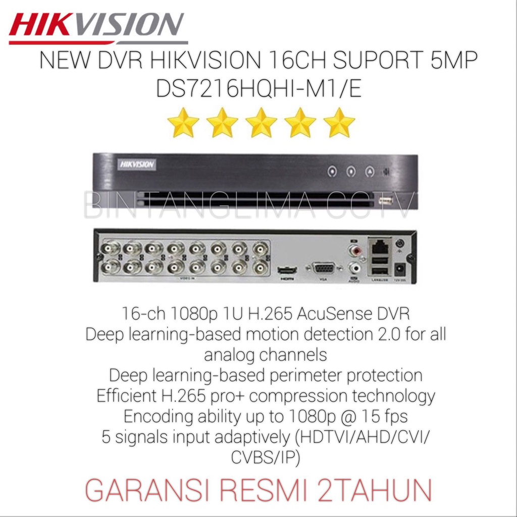 Jual Dvr Hikvision Ch Ids Hqhi M E Turbo Acusense Dvr Support