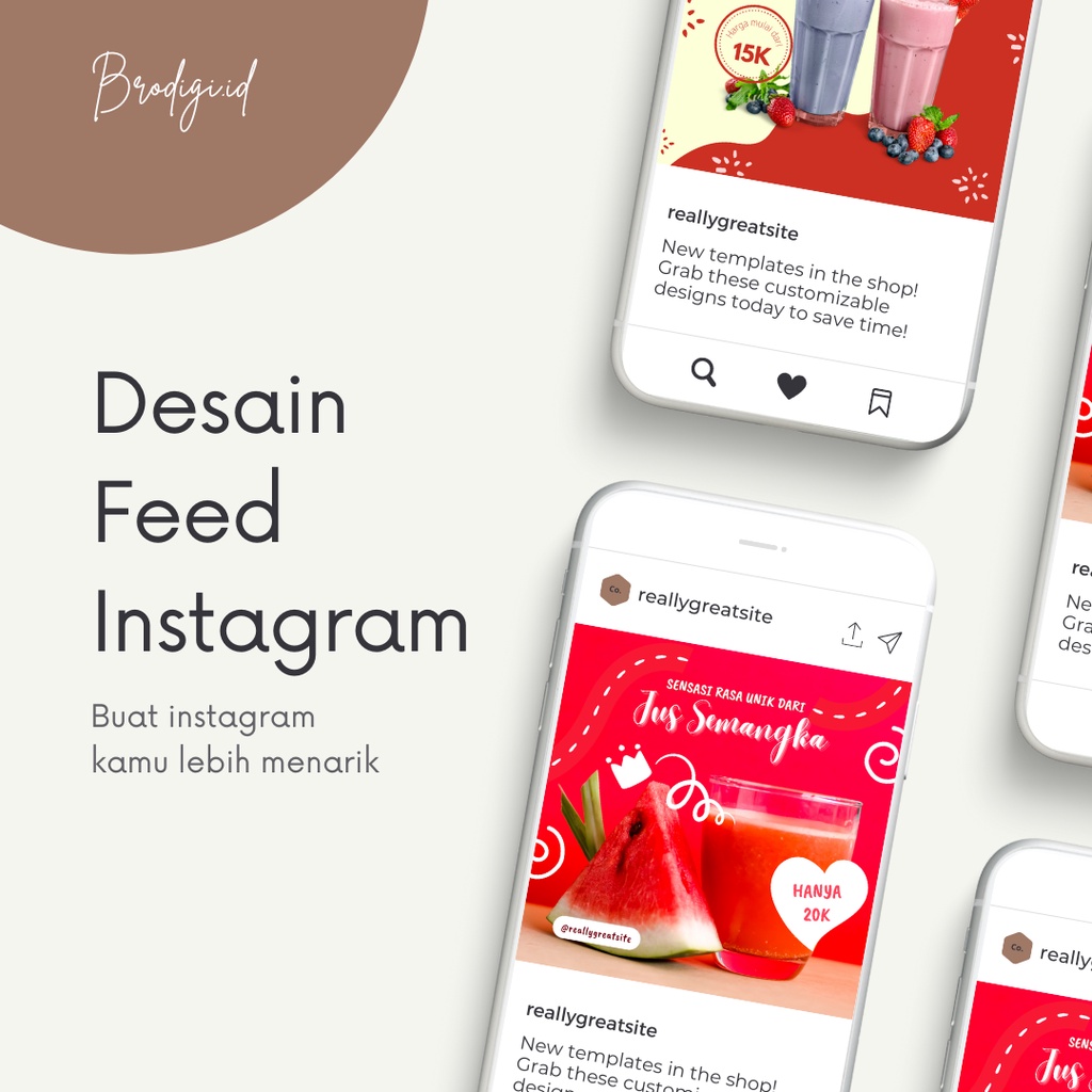 Jual Jasa Desain Feed Instagram Murah Untuk Minuman Jus Shopee Indonesia