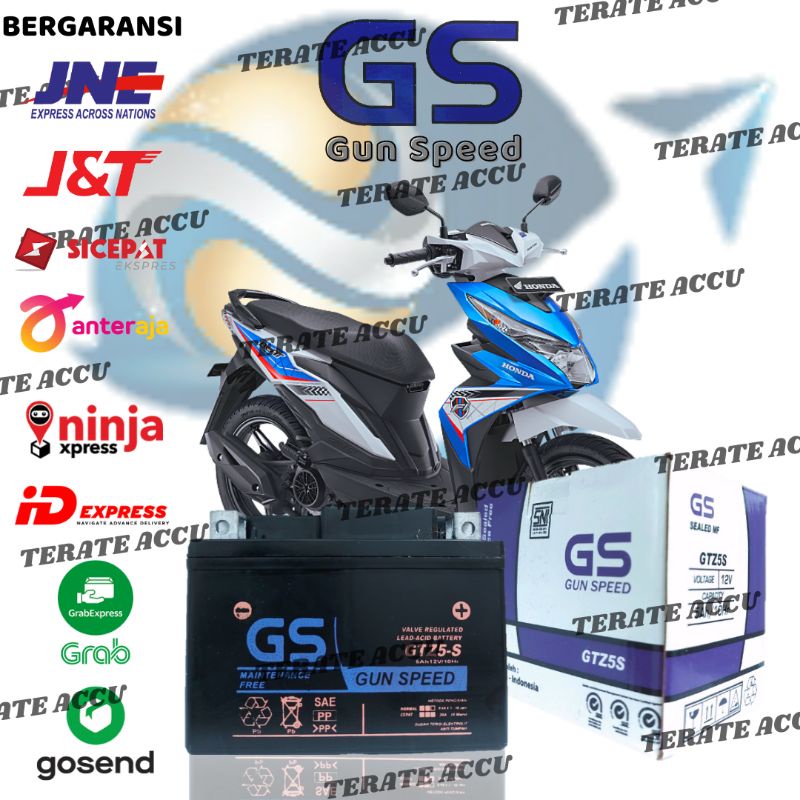 Jual Aki Motor Honda Beat GS Y GTZ 5S MF Accu Kering Murah Aki Kering