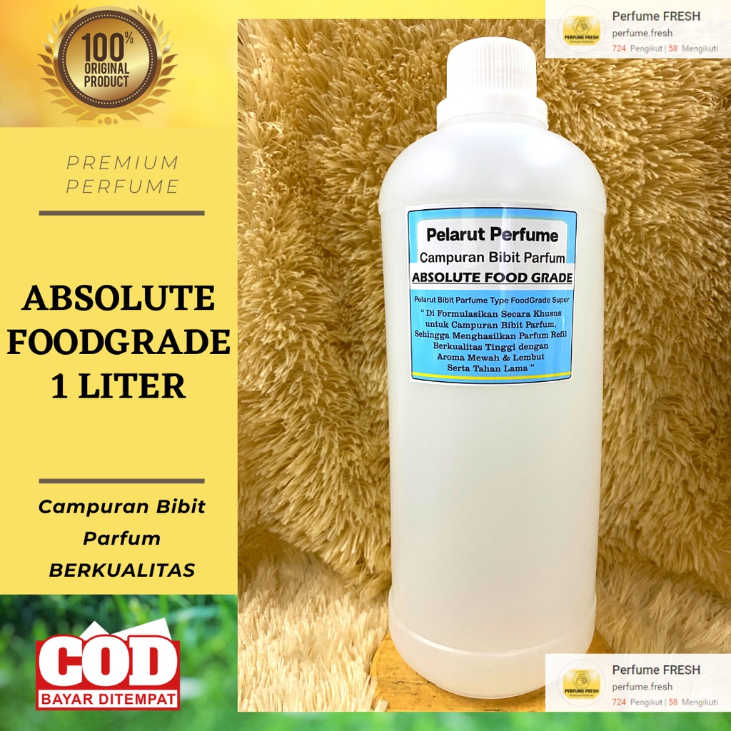 Jual Pelarut Bibit Parfum Berkualitas ABSOLUTE FOOD GRADE 1 LITER