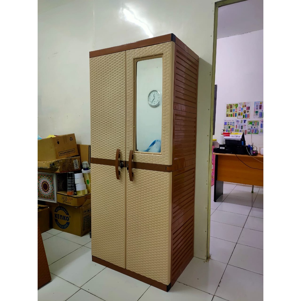 Jual My Top Lemari Plastik 2 Pintu Gantung Kaca Cermin Shopee Indonesia