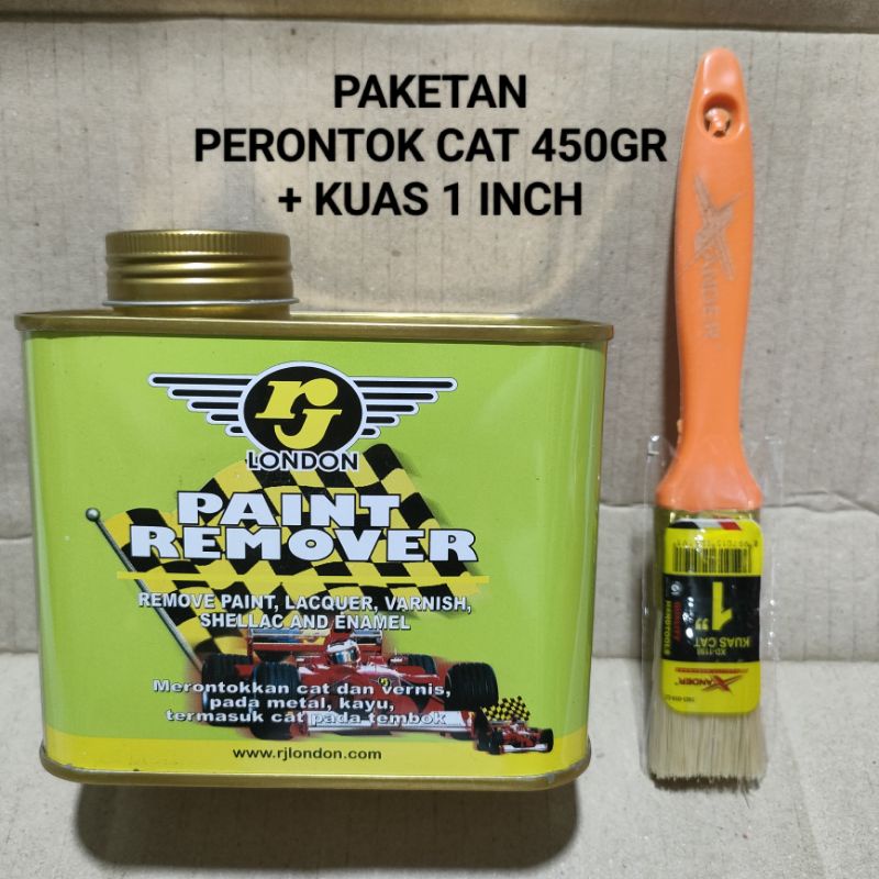 Jual Paketan Cairan Perontok Cat 450gr Kuas Xander 1 Inch Paint