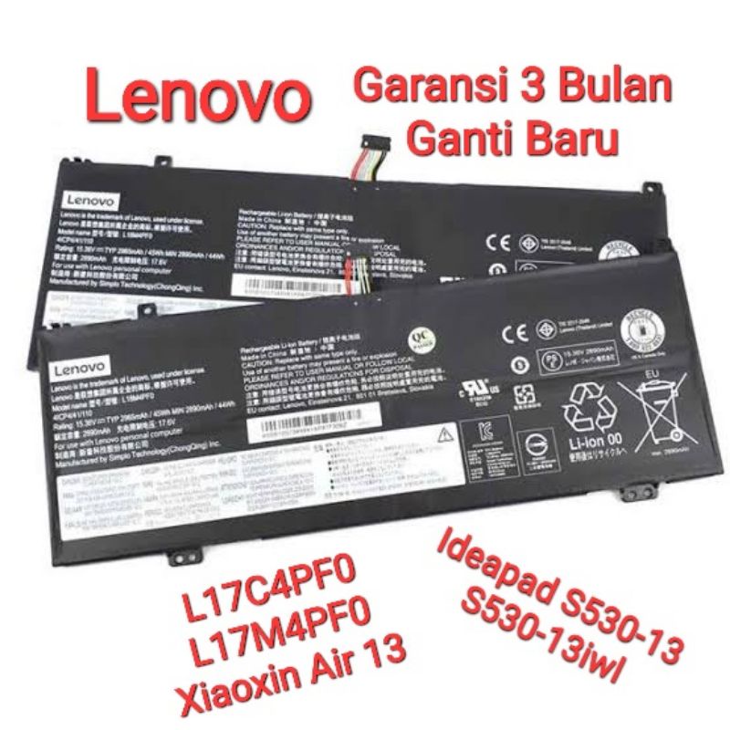 Jual Baterai Lenovo Ideapad S530 13 S530 13IWL L17C4PF0 L17M4PF0