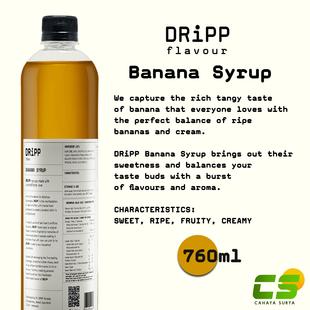 Jual Dripp Sirup Syrup Banana Syrup Ml Sirup Pisang Shopee