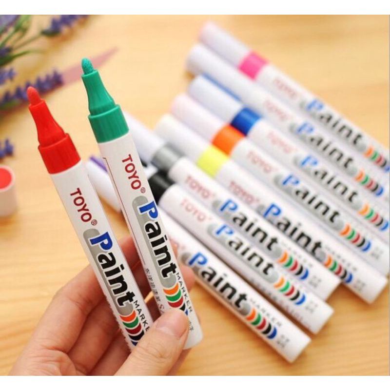 Jual Toyo Paint Marker Spidol Cat PTM Permanent Kaca Plastik Ban Kayu