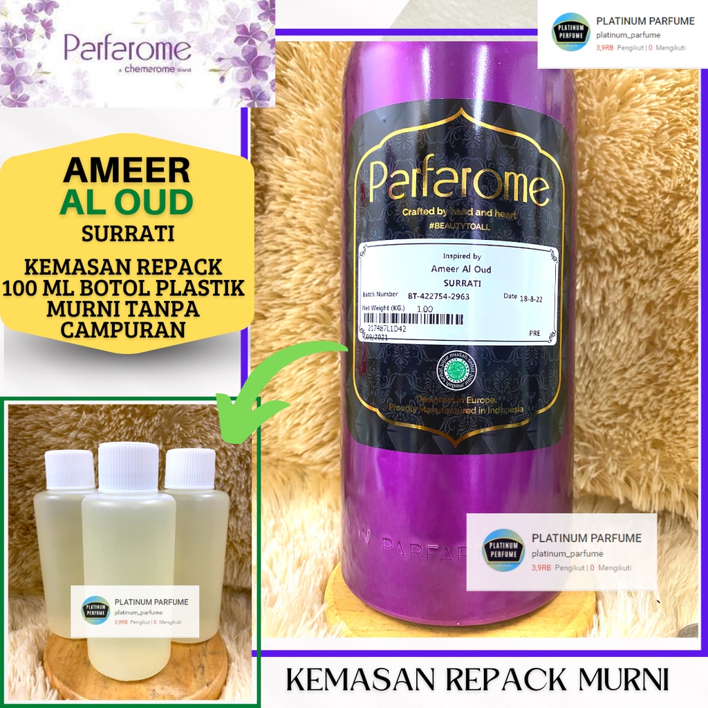 Jual Bibit Parfum Murni Ameer Al Oud Surrati Ml By Parfarome