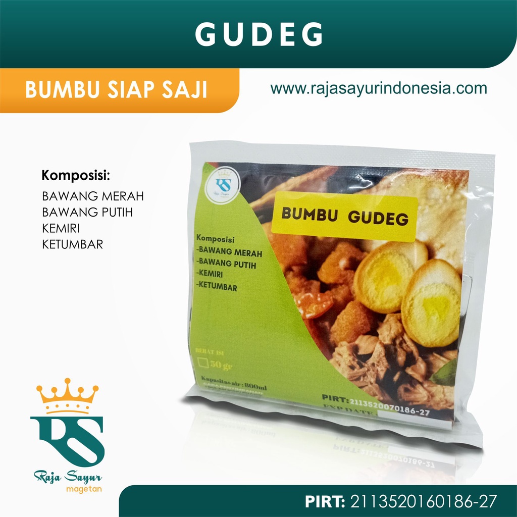 Jual Bumbu Instan Gudeg Gr Raja Sayur Indonesia Shopee Indonesia