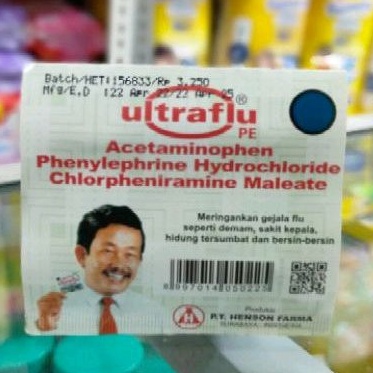 Jual ULTRAFLU PE 1 STRIP 4 TABLET OBAT FLU DEMAM SAKIT KEPALA BERSIN