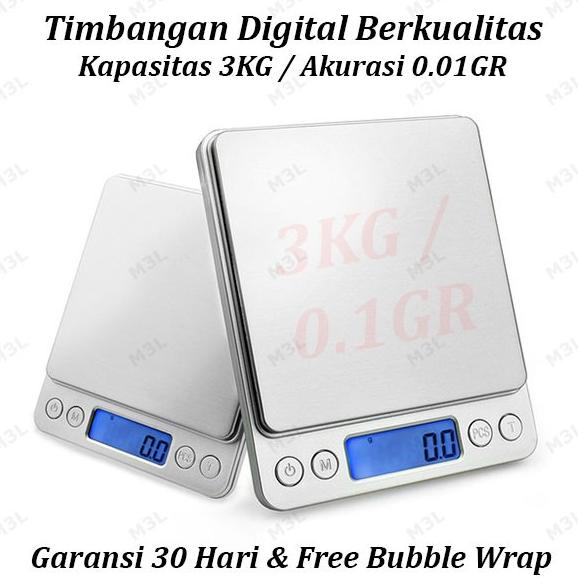 Jual Timbangan 3KG 0 1GR Kopi Dapur Kue V60 Drip Coffee Scale Digital