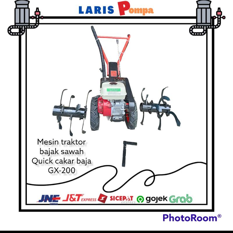 Jual Mesin Traktor Bajak Sawah Quick Cakar Baja GX 200 Shopee Indonesia