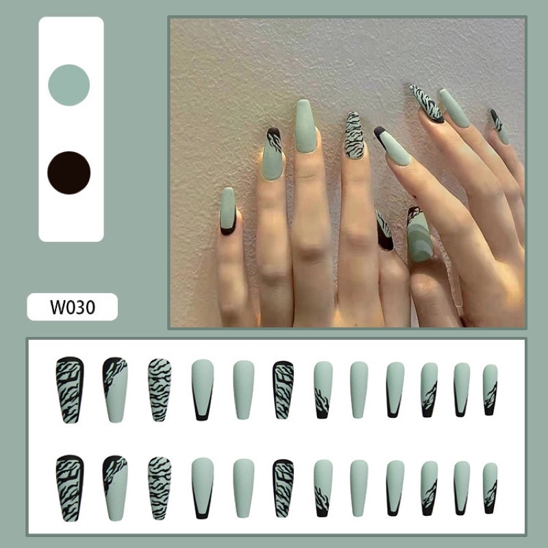 Jual Pcs Premium Fake Nails Kuku Palsu Motif Api Wedding Nail Glitter