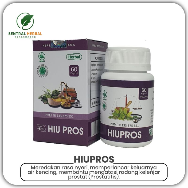 Jual Hiu Pros Herbal Indo Utama Untuk Prostat Isi Kapsul Shopee