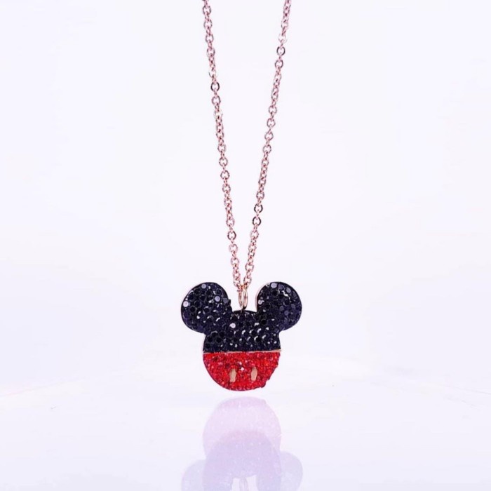 Jual Hadir Kalung Stainless Titanium Swaroski Mickey Minnie Ks29Ks