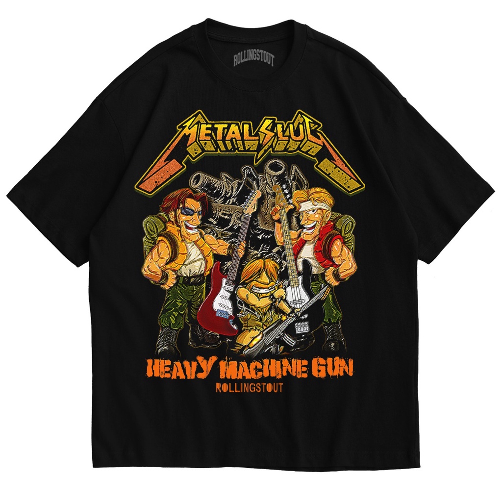 Jual Rollingstout Tshirt Metalslug Heavy Machne Gun Kaos Band