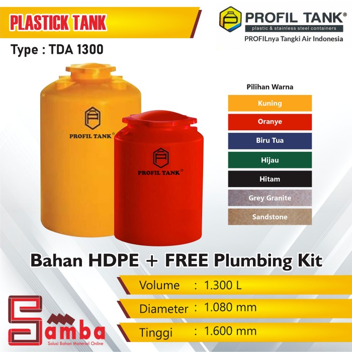 Jual Toren Air Profil Tank Tda Liter Toren Air Tandon Air Tangki