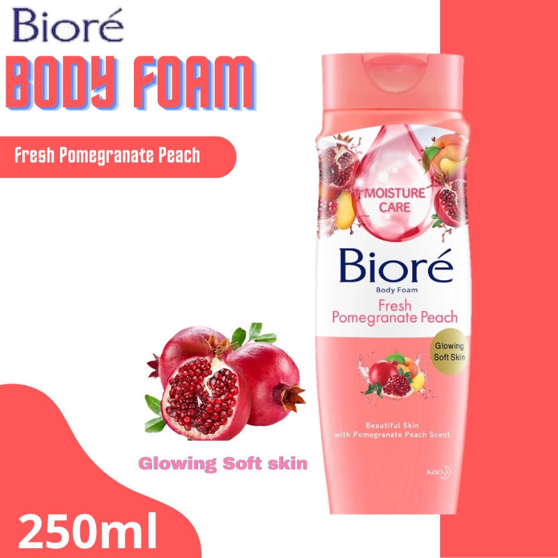 Jual Biore Body Foam Fresh Pomegranate Peach Sabun Mandi Cair Botol