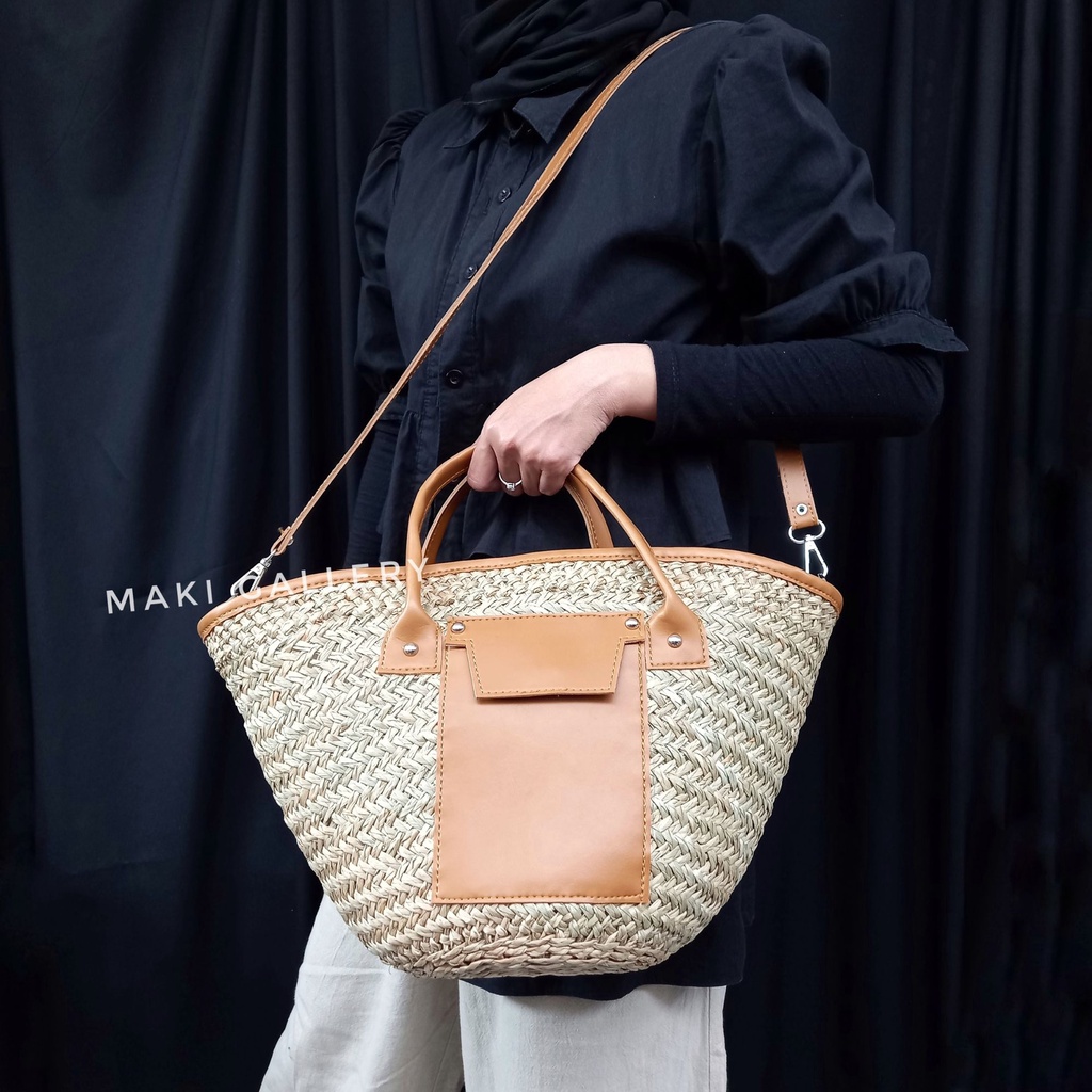 Jual Tas Anyaman Pandan Mendong Kerajinan Tradisional Etnik Wanita Khas