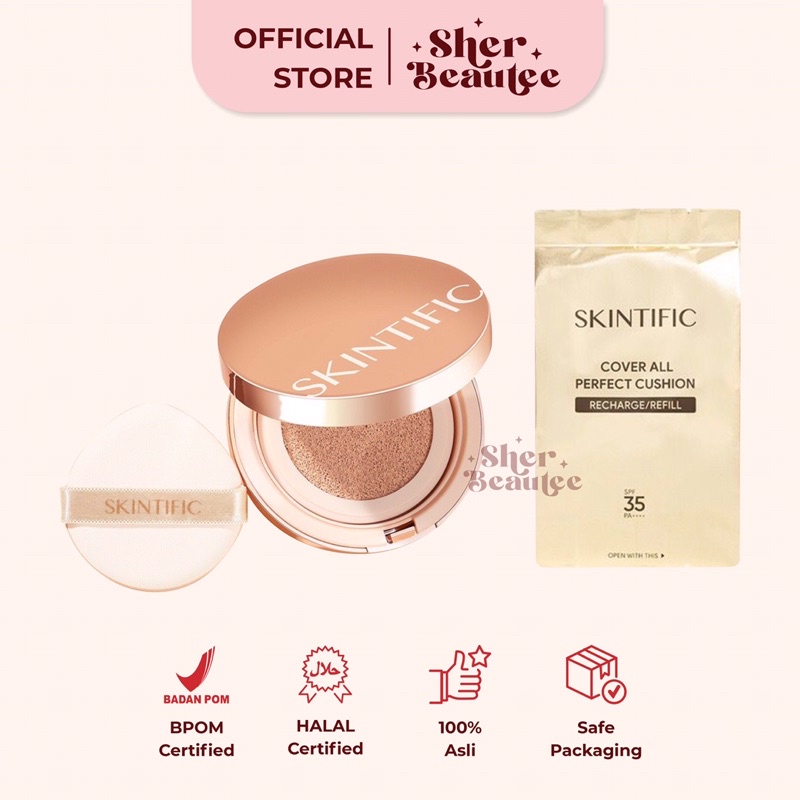 Jual Skintific Cover All Perfect Cushion SPF 35 PA Refill