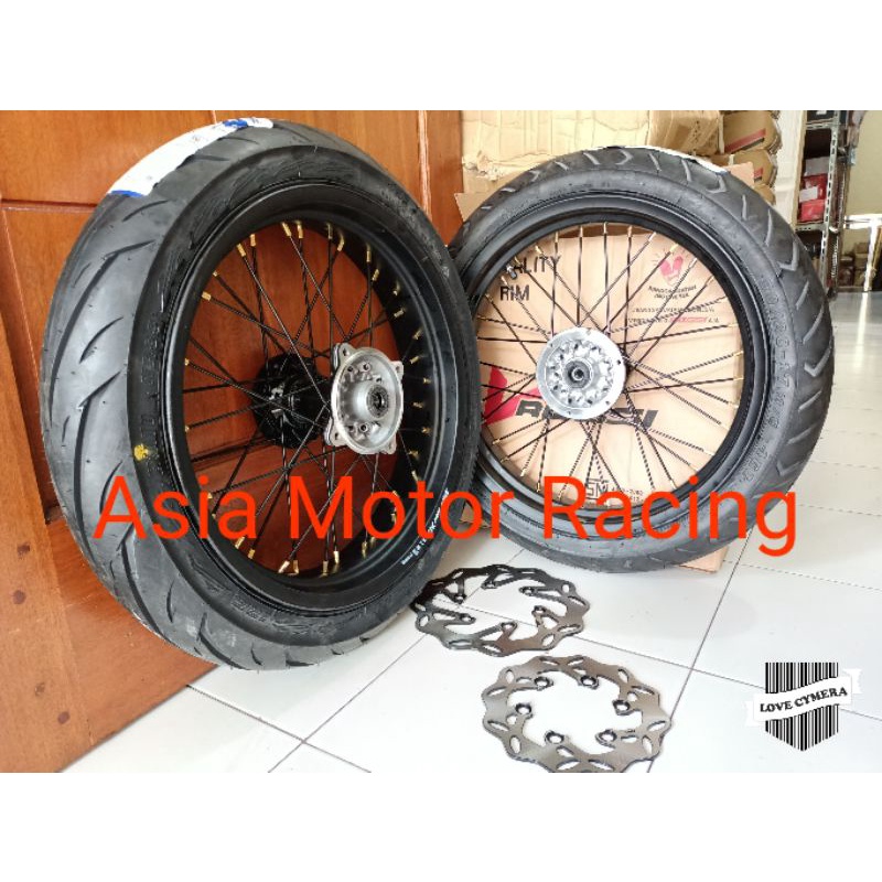 Jual Sepaket Velg Supermoto Klx 150 Bf Dtracker Honda CRF150 WR155 Velg