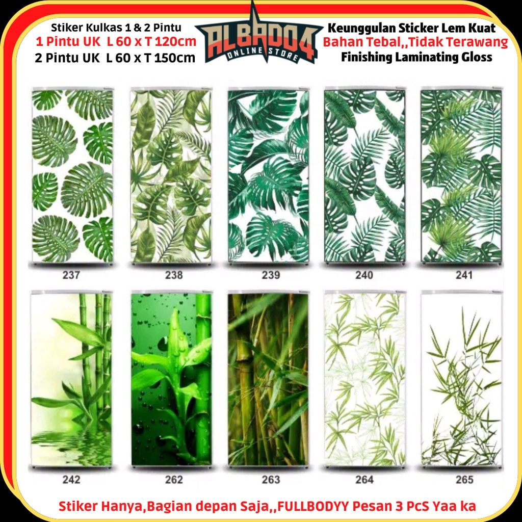 Jual Stiker Kulkas Pintu Pintu Motif Monstera Shopee Indonesia