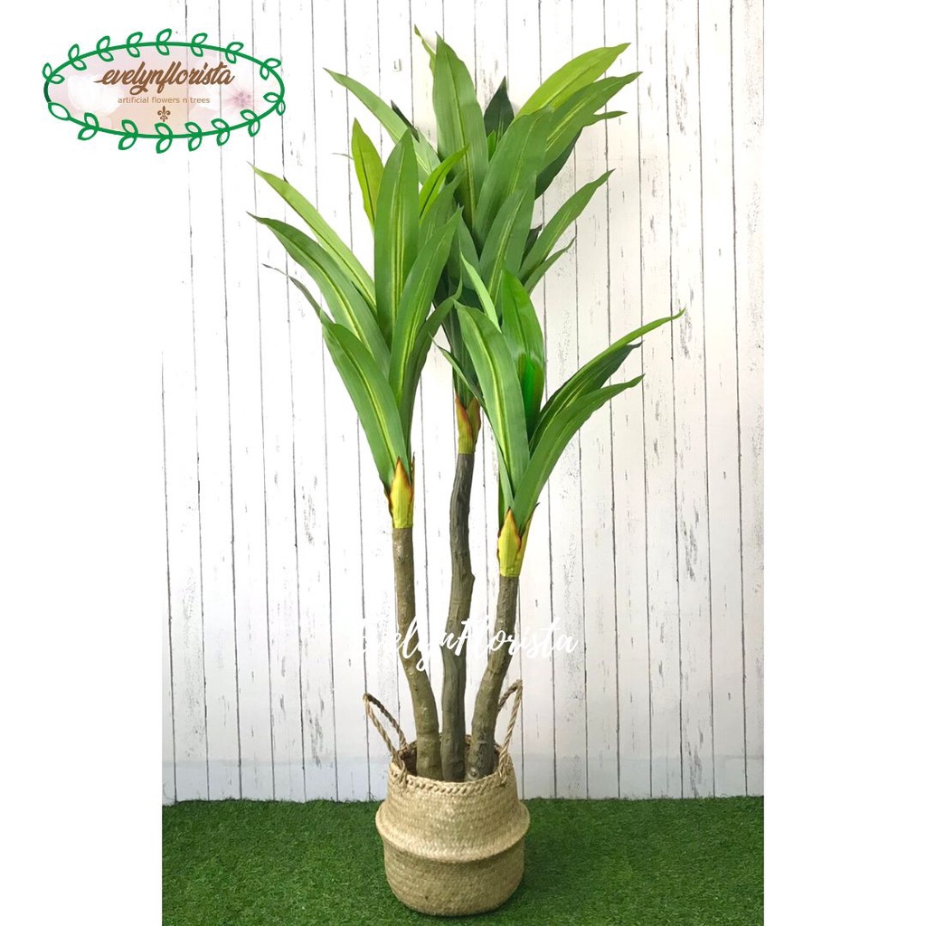 Jual Pohon Daun Pandan Bali X3 T180 Latex Artificial Cover Pot Anyaman