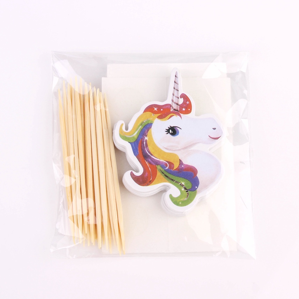 Jual Cake Topper Cupcake Hiasan Kue Kertas Unicorn Kuda Pony Isi