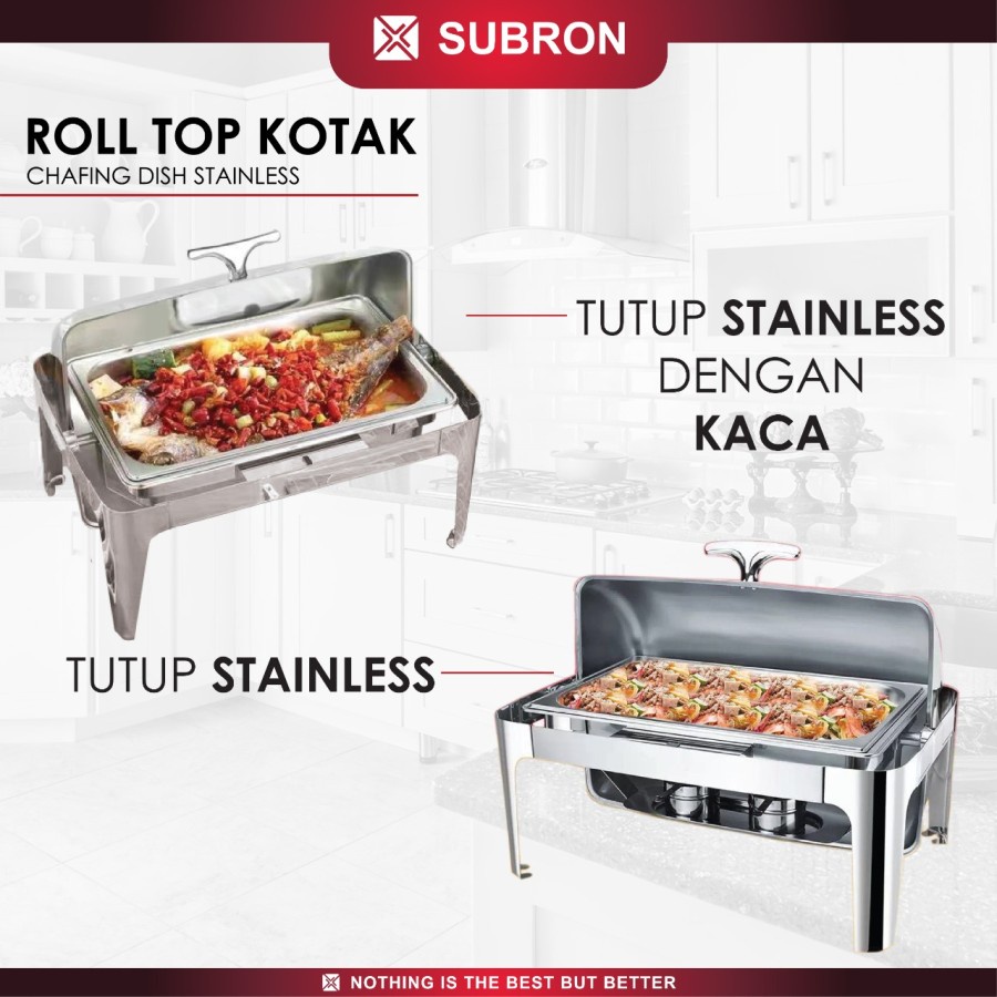 Jual Pemanas Rolltop Liter Segi Roll Top Prasmanan Chafing Dish Hotel