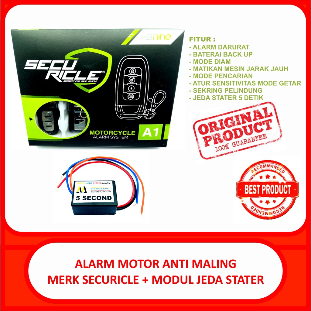 Jual Alarm Motor Securicle Injeksi Jeda Stater Shopee Indonesia