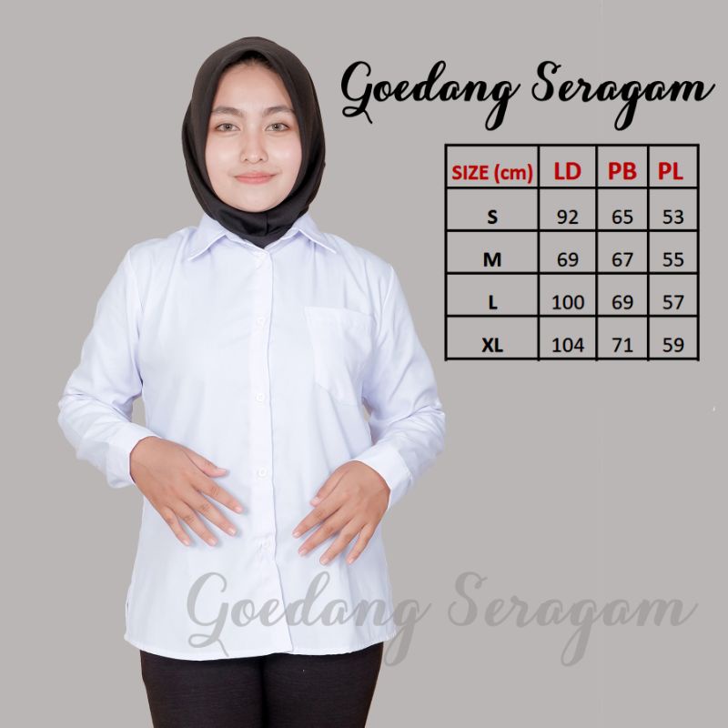 Jual BAJU PUTIH MAGANG KEMEJA KERJA WANITA KEMEJA PUTIH FORMAL