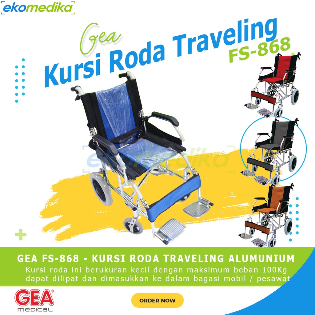 Jual Kursi Roda Semi Travel Gea Fs L Gea Fs L Kursi Roda