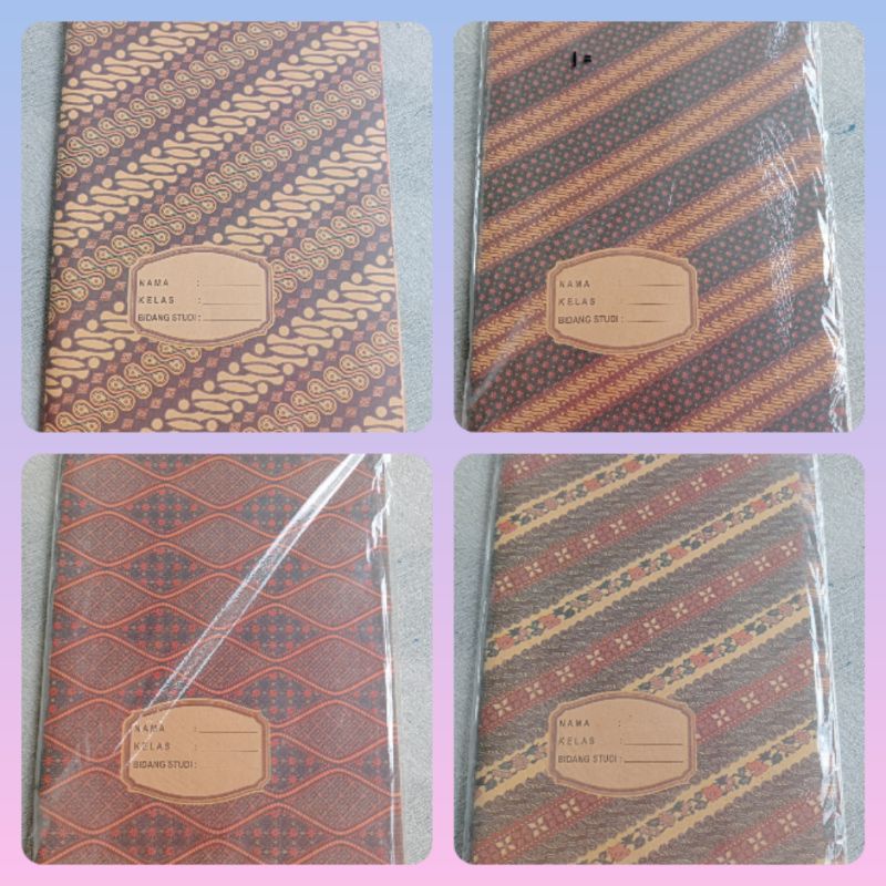 Jual Sampul Buku Tulis Kwarto Sampul Tebal Sampul Motif Batik Isi