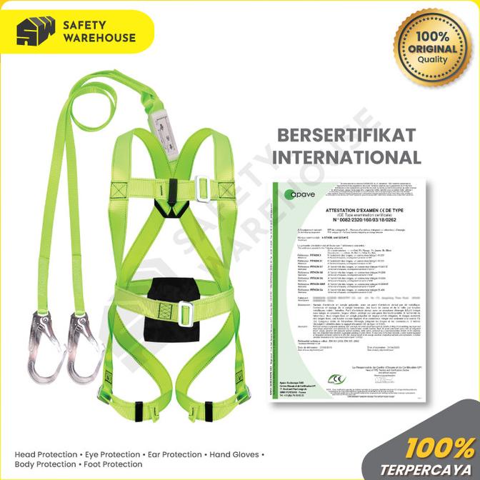 Jual Safety Belt Full Body Harness Absorber Double Big Hook Pithon