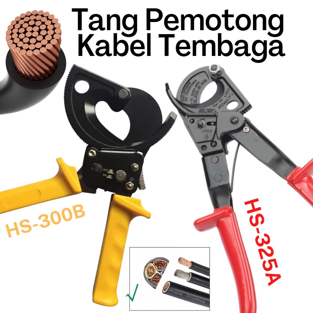 Jual Racheting Cable Cutter Hs A Ratchet Tang Potong Kabel Hs A