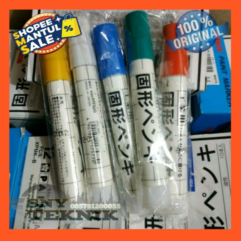 Jual Spidol Solid Marker SAKURA Spidol Penanda Besi Plastik Kain